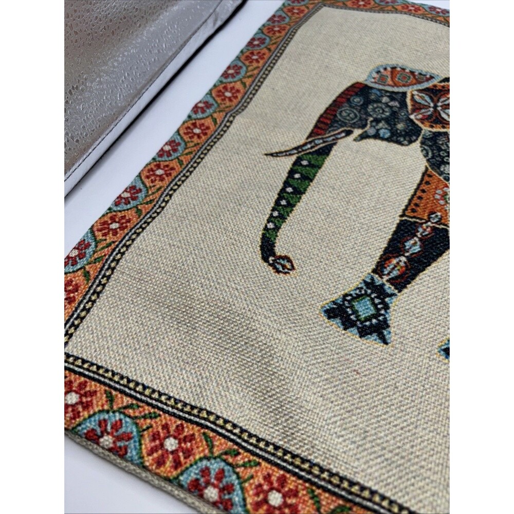 Elephant Pillow canvas Cover 17”x 16.5”  Safari Zip Decorative No brand NEW - Picture 8 of 10